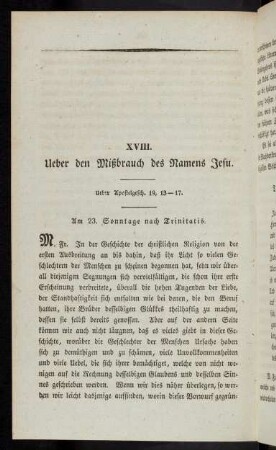 538-547, XVIII. Ueber den Mißbrauch des Namens Jesu