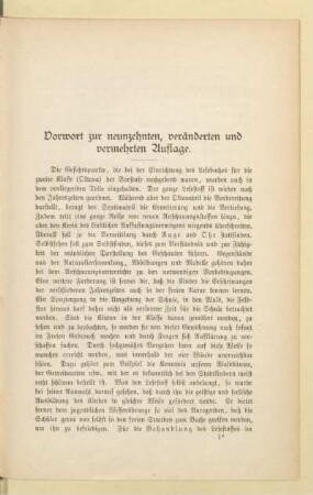 Vorwort zur neunzehnten, veränderten und vermehrten Auflage