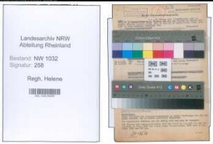 Entnazifizierung Helene Regh , geb. 17.04.1905 ()