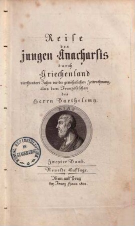 Reise des jungen Anacharsis durch Griechenland vierhundert Jahre vor der gewöhnlichen Zeitrechnung, 2