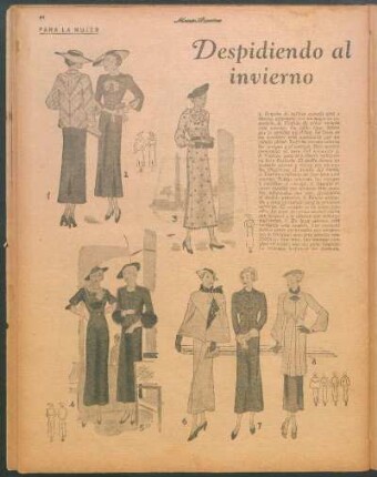 Despidiendo al invierno [Dibujo] : Para la mujer