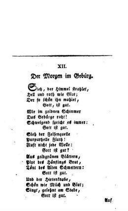 Der Morgen im Gebürg