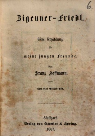 Zigeuner-Friedl : eine Erzählung für meine jungen Freunde