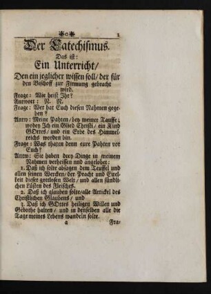 Der Catechismus. Das ist: Ein Unterricht/ ...