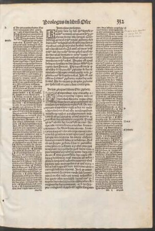 Incipit prologus in librum Osee prophetae.