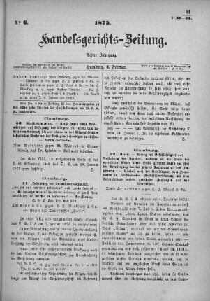 No. 6. 6. Februar 1875