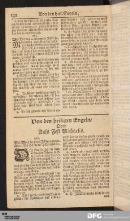 Von den heiligen Engeln, Oder Aufs Fest Michaelis.