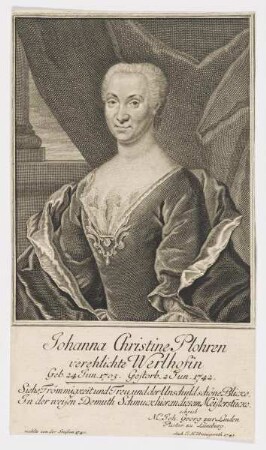 Bildnis der Johanna Christine Werlhofin
