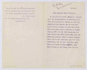 Schreiben an Professor Paul Riess, Dessau (Brief)
