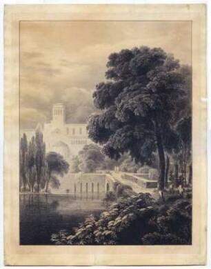 Parksee mit Klosterkirche