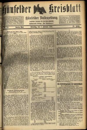 Zweite Ausgabe vom Dienstag, den 07. Februar 1928.
