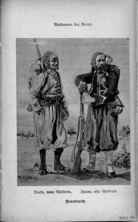 Tafel III. Uniformen der Feinde, Frankreich.
