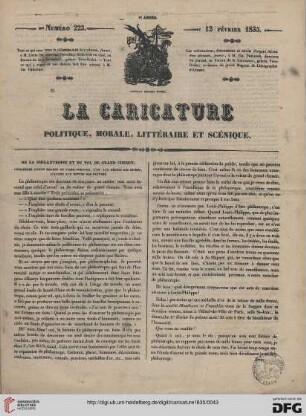 Numéro 223 (12 Février 1835) Planches 464,465