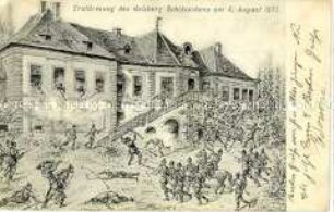Schlachtenszene aus dem Deutsch-Französischen Krieg