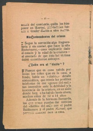 Más antecedentes del crimen