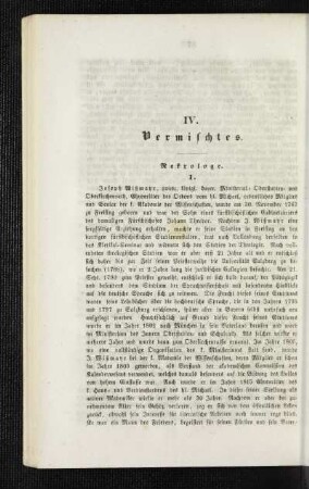 Joseph Wißmayr : [Nekrolog]