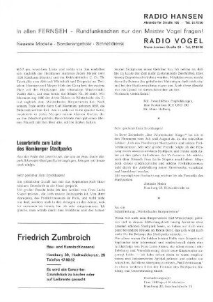 Leserbriefe zum Lobe des Hamburger Stadtparks