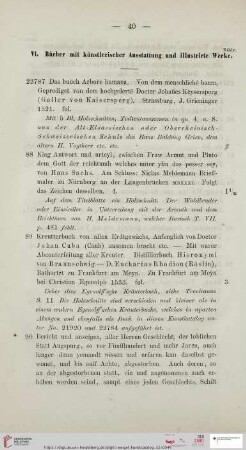 VI. Bücher mit künstlerischer Ausstattung und illustrirte Werke (Nr. 23787 - 23835)