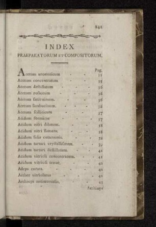 Index Praeparatorum Et Compositorum.