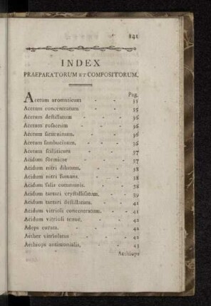 Index Praeparatorum Et Compositorum.