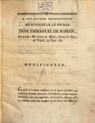 Galerie universelle des hommes qui se sont illustrés dans l'empire des lettres depuis le siècle de Léon X. jusqu'a nos jours, des grands ministres, et hommes d'état les plus distingués, 7. (1787). - Getr. Zählung : Ill.