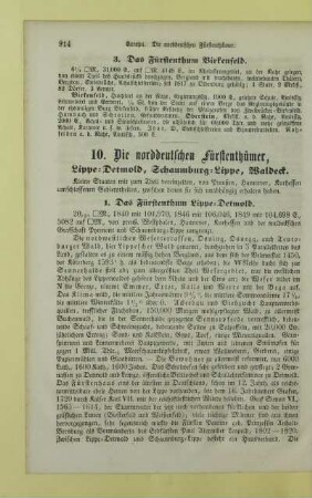 10. Die norddeutschen Fürstenthümer, Lippe - Detmold, Schaumburg - Lippe, Waldeck