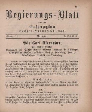 Nr. 19 : 7. Mai 1868