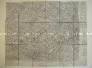 Fragment einer topographischen Karte des Gebietes um Brandenburg und Potsdam