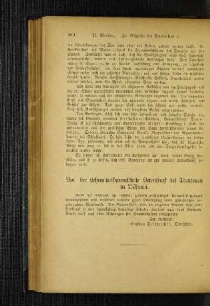 Von der Lehmittelsammelstelle Petersdorf bei Trautenau in Böhmen