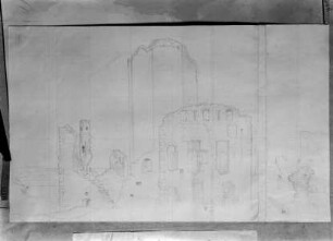 Skizze der "Ruine vom Weissensteinschen Schloss"