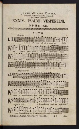 1-42, XXXIV. Psalmi Vespertini. Opus XII. Alto.