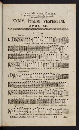 1-42, XXXIV. Psalmi Vespertini. Opus XII. Alto.