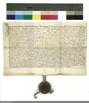 Revers Valentin Melchior Keudells bezüglich der Belehnung mit Gütern in Altenburschla und weiteren im Einzelnen aufgeführten Lehen durch Johann Friedrich [von Schwalbach], Abt von Fulda
