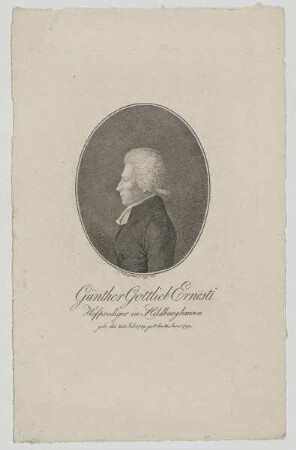Bildnis des Günther Gottlieb Ernesti