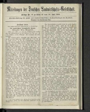 Beilage Nr. 21 zu Stück 21 vom 14. Juli 1900.