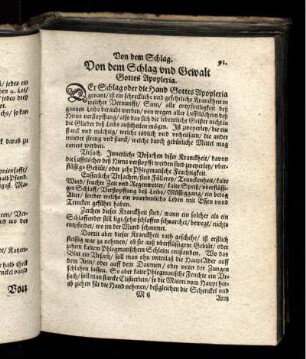 Von dem Schlag und Gewalt Gottes Apoplexia