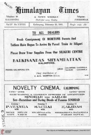 No. XXVIII (25 February 1951)