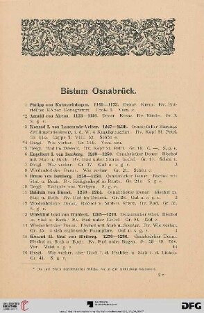 Bistum Osnabrück (Nr. 1-302)