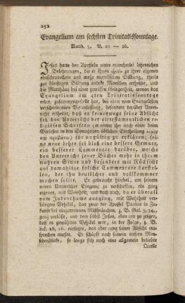 Evangelium am sechsten Trinitatissonntage. Matth. 5, V. 20-26
