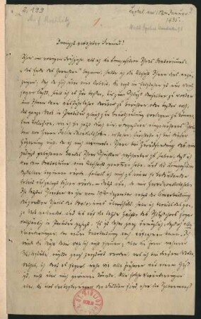 Brief an Friedrich Rochlitz : 10.01.1835