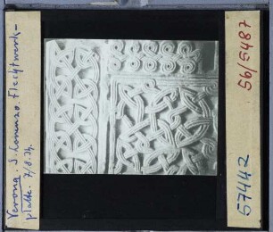 Verona, S. Lorenzo : Flechtwerkplatte