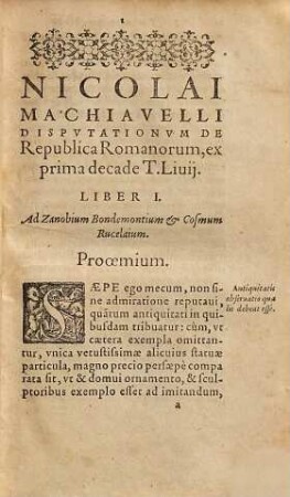 Disputationum de republica, quas discursus nuncupavit, libri III : quomodo quaeque ad antiquorum Romanorum imitationem bene maleve instituantur ac fiant