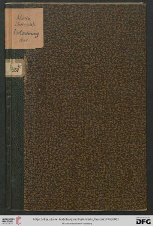 Der Römisch-Kayserlichen Auch zu Hungarn und Böheim [et]c. Königlichen Majestät Frauen, Frauen Mariae Theresiae, Ertz-Hertzogin zu Oesterreich, Hertzogin zu Lothringen und Barr, Groß-Hertzogin zu Toscana [et]c. [et]c. Unserer Allergnädigsten Frauen und Lands-Fürstin Neue Post-Ordnung In gesambt- Dero Oesterreichischen Ländern. Anno M.DCC.XLVIII.
