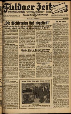 Ausgabe vom Freitag, den 09. Januar 1942.