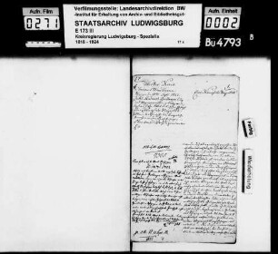 Gesuch des Wagnermeisters Jakob Friedrich Grilborzer (Grillborzer) von Schützingen, Oberamt Maulbronn, geb. 16.05.1805 in Zaisersweiher, Oberamt Maulbronn, um bürgerliche Aufnahme in Ensingen
