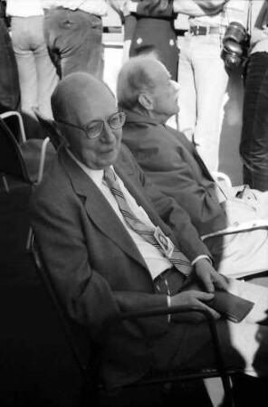 32. Tagung 1982 Physiker; Mainaufahrt: Eugene Wigner, Paul Dirac