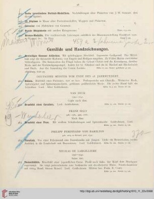 Gemälde und Handzeichnungen (Nr. 460-601)