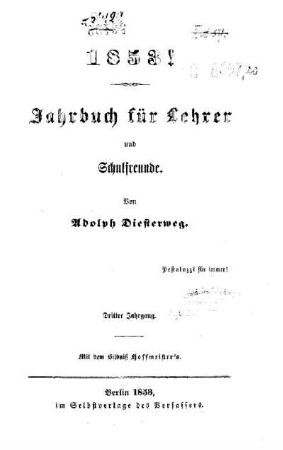 3: Jahrbuch für Lehrer und Schulfreunde - 3.1853