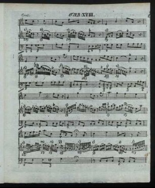 [Notenblatt] Tab. XVIII – Tab. XVII