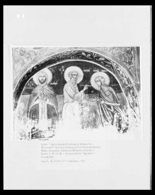 Heiliger Damian und die Kommunion der Maria Aegyptiaca durch den Eremiten Zosimus